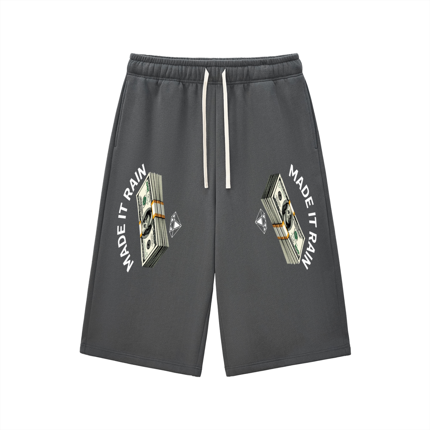 Relaxed Drawstring Three-quarter Sweatpants