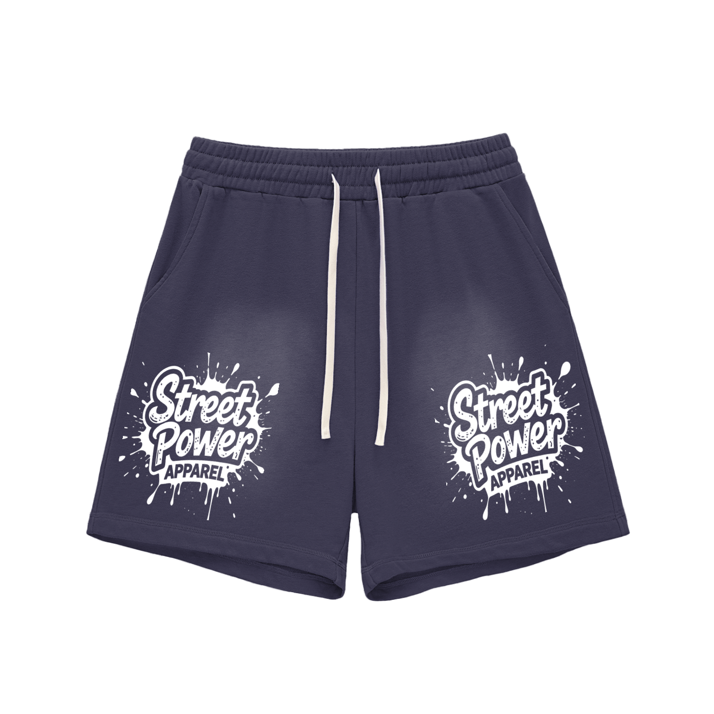 Sun Fade Raw Edge Cotton Shorts