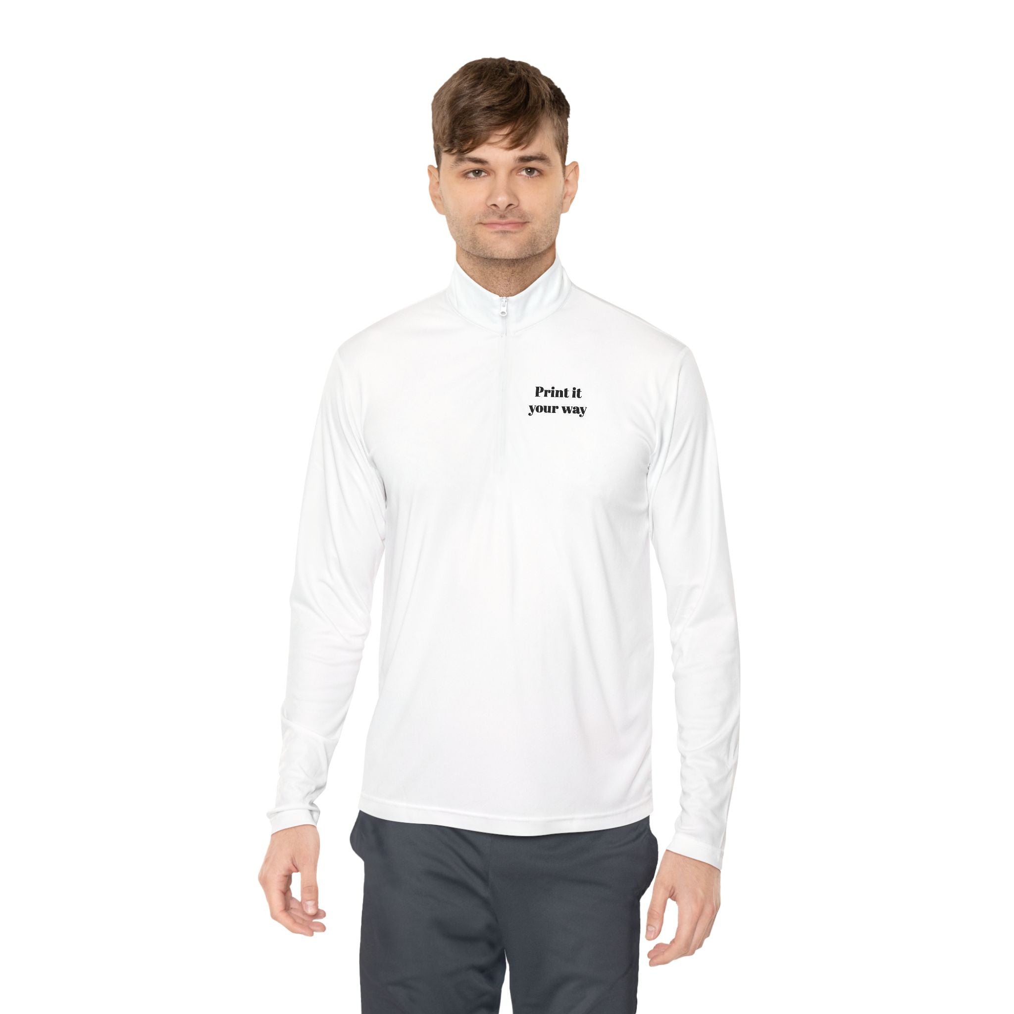 Quarter-Zip Pullover — Custom Design "Put it your way" Embroidered Pullover
