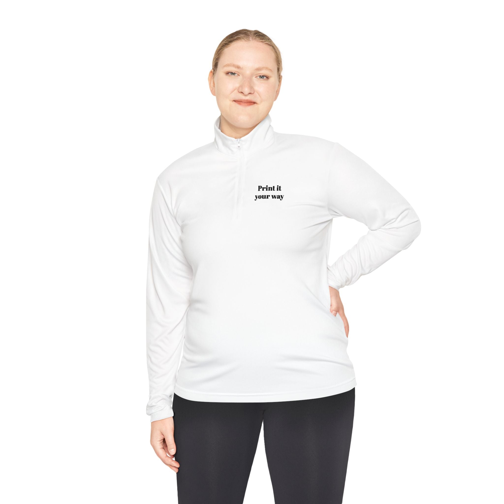Quarter-Zip Pullover — Custom Design "Put it your way" Embroidered Pullover