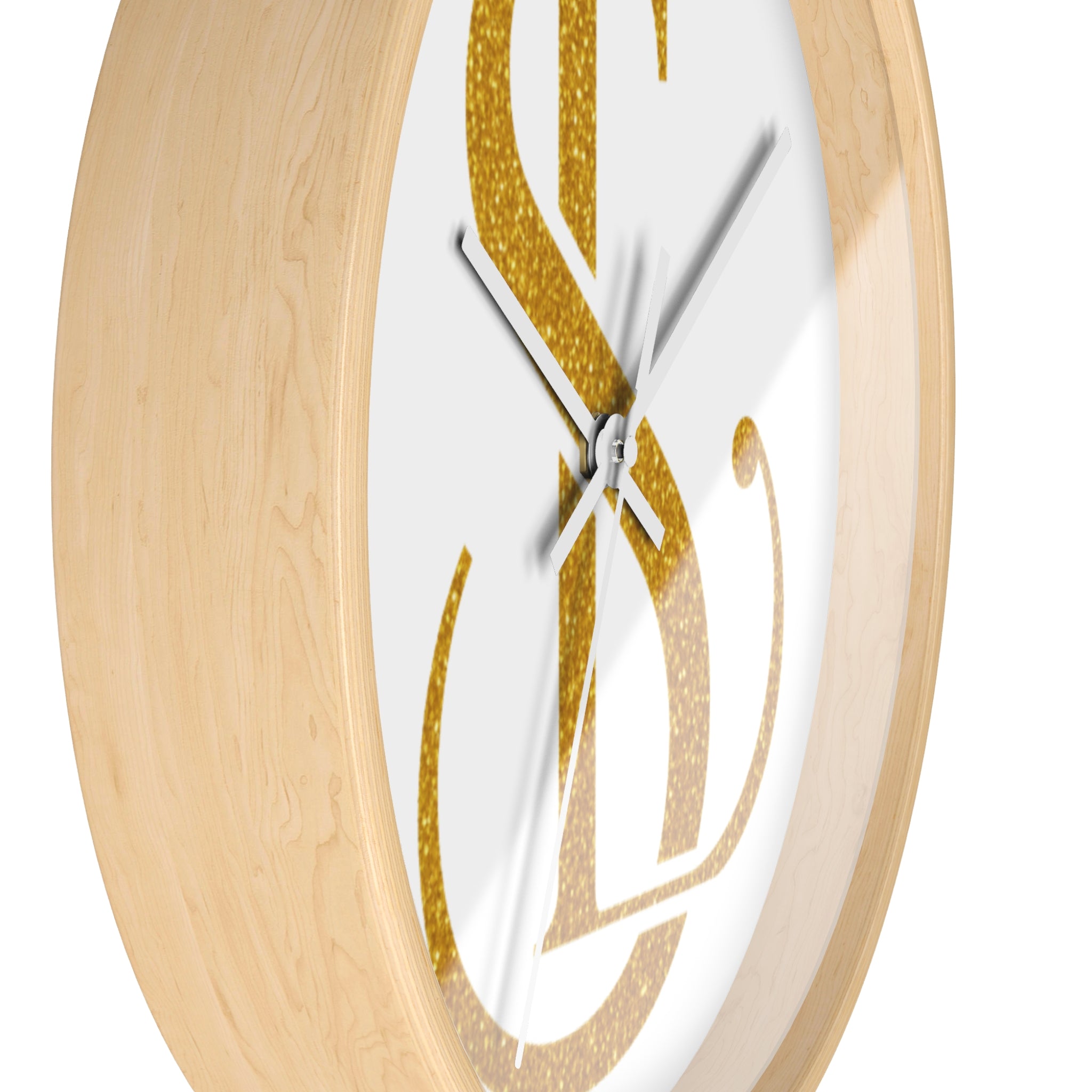 God Plans Wall Clock — Gold Monogram Religious Decorative Clock