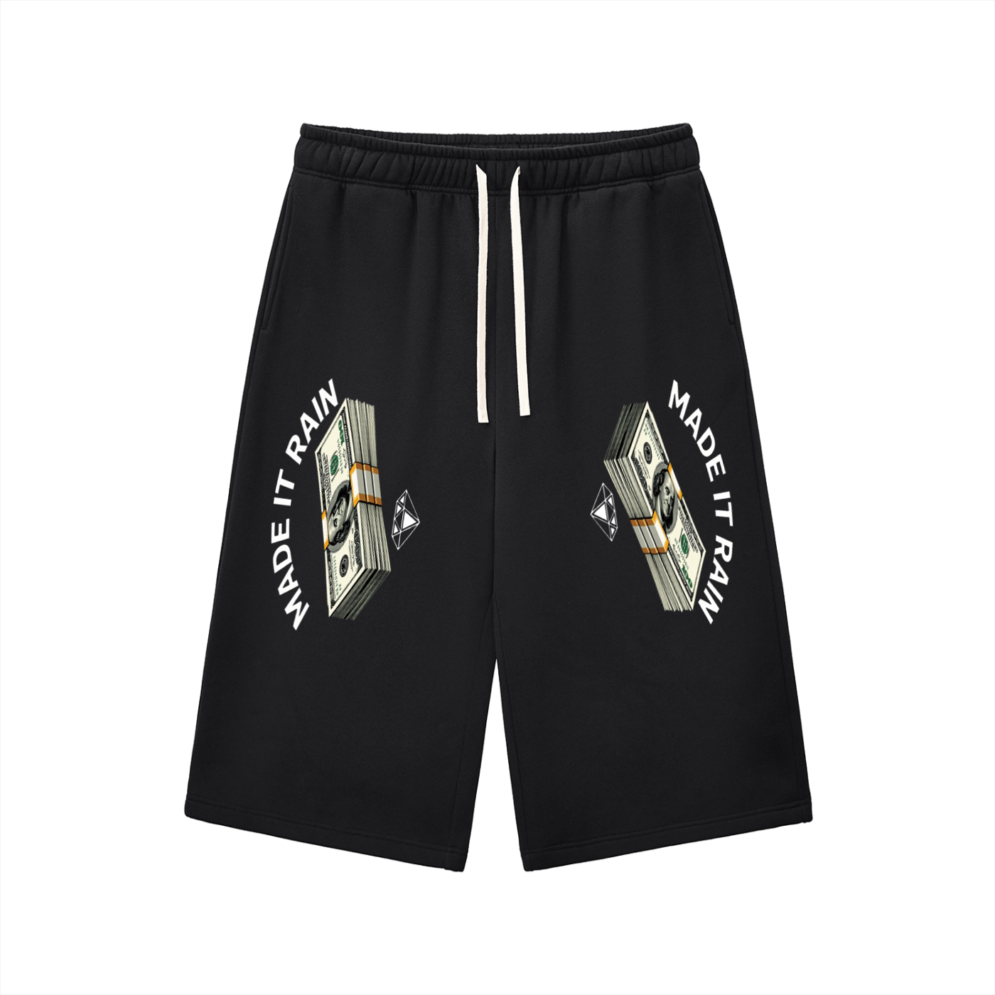 Relaxed Drawstring Three-quarter Sweatpants