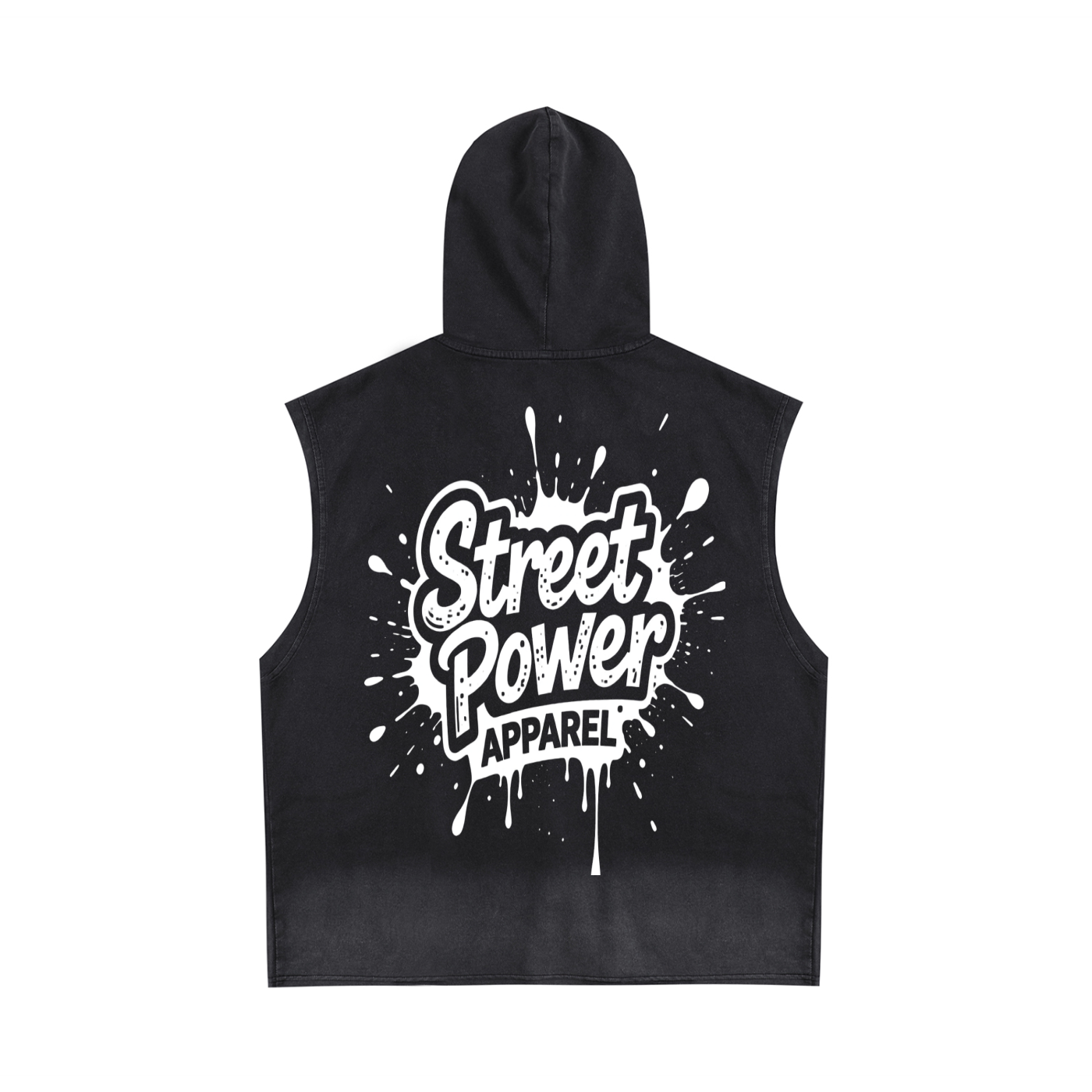 Vintage Washed Zip-Up Hooded Tank Top