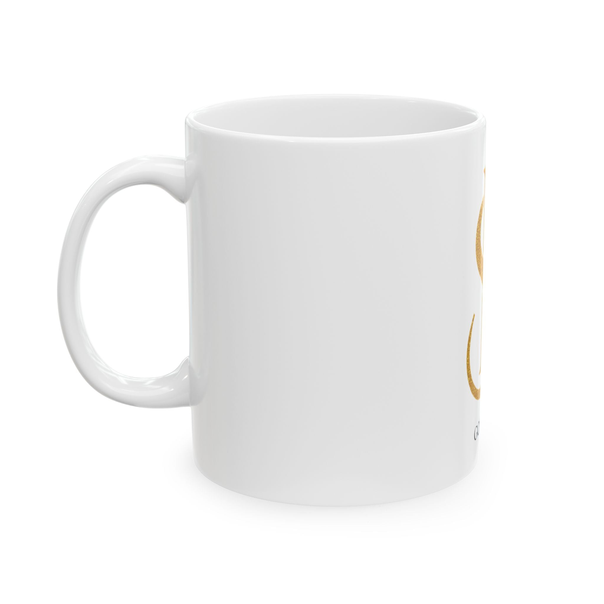 God Plans Gold Monogram Ceramic Mug – Custom Faith Gift (11oz, 15oz)