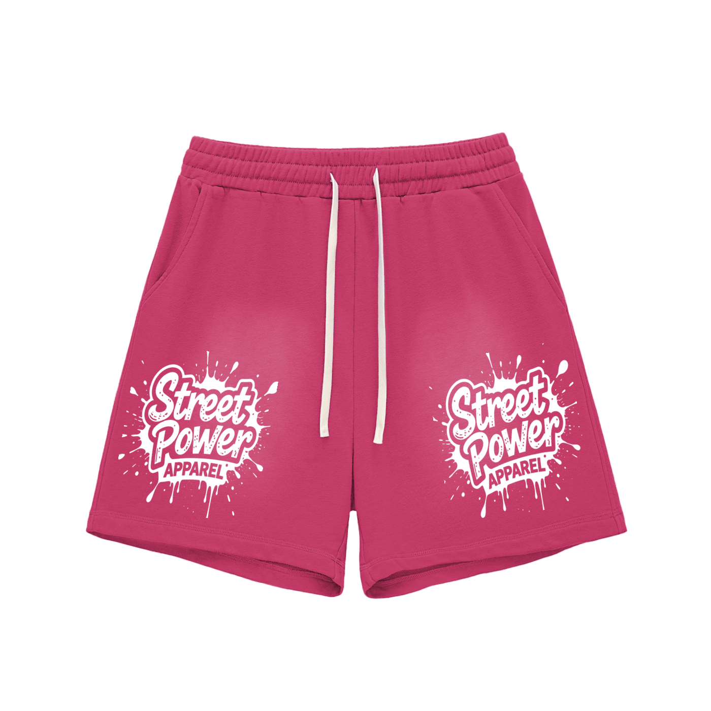Sun Fade Raw Edge Cotton Shorts