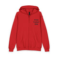 Youth Zipped Hoodie — Custom Your Design Printed Red Zip-Up