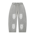 Unisex Mineral Wash Barrel Leg Pants