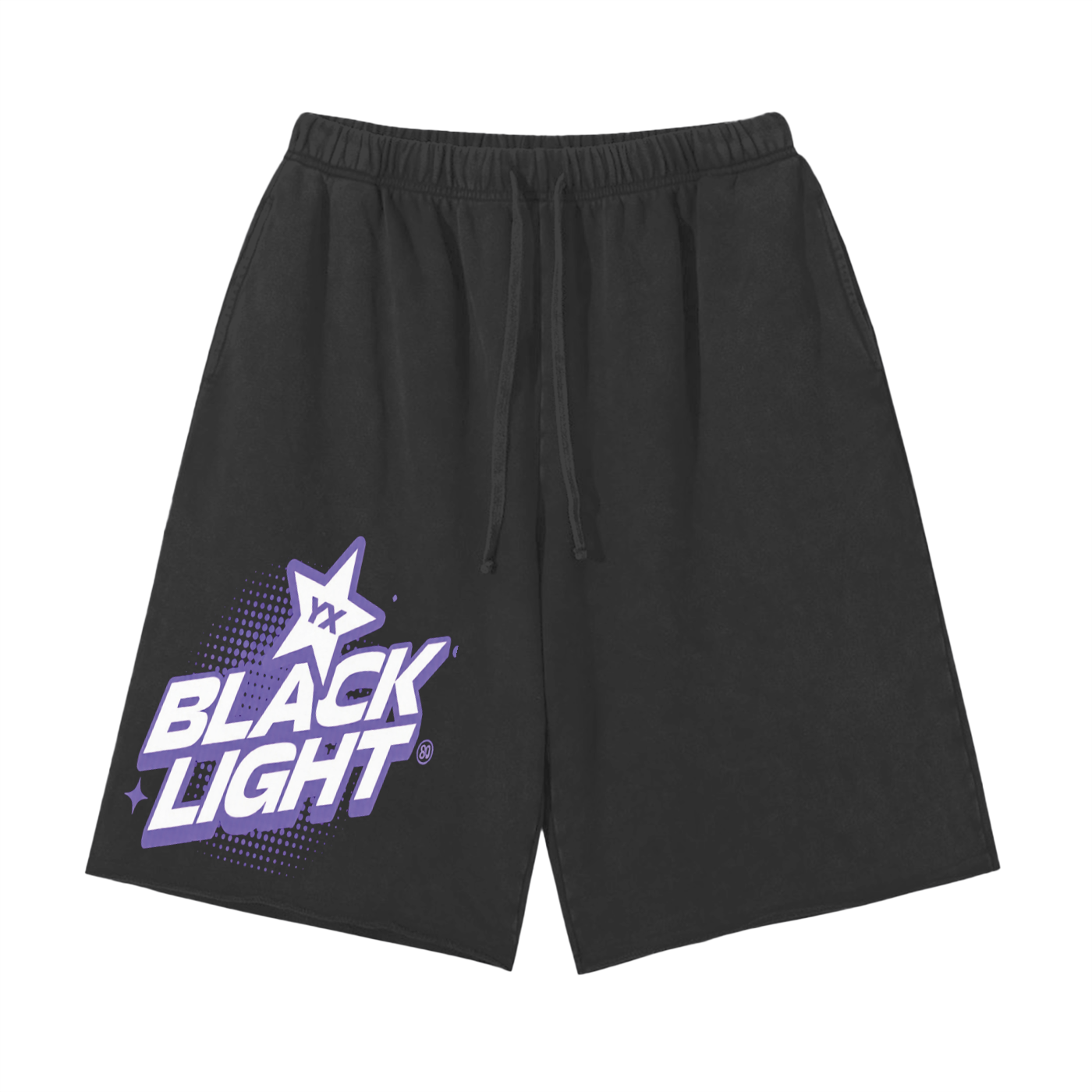 Snow Washed Raw Hem Shorts