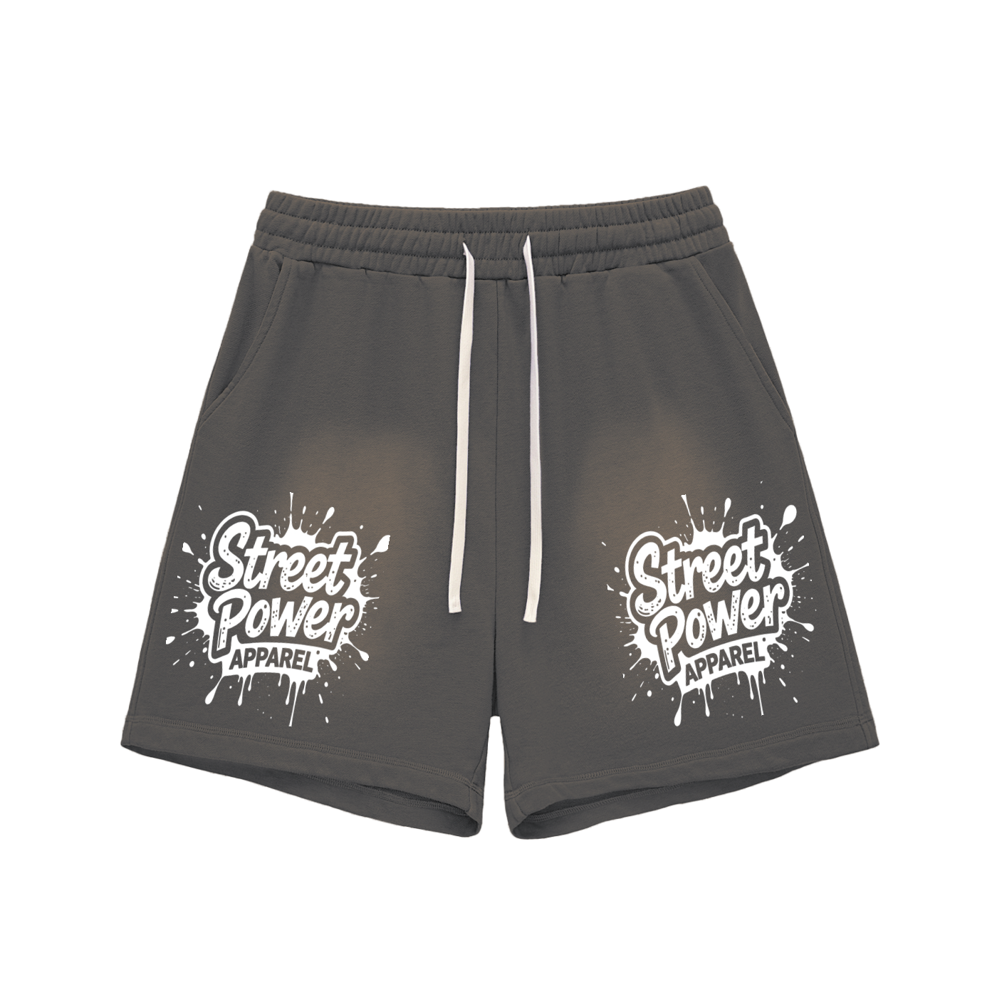 Sun Fade Raw Edge Cotton Shorts