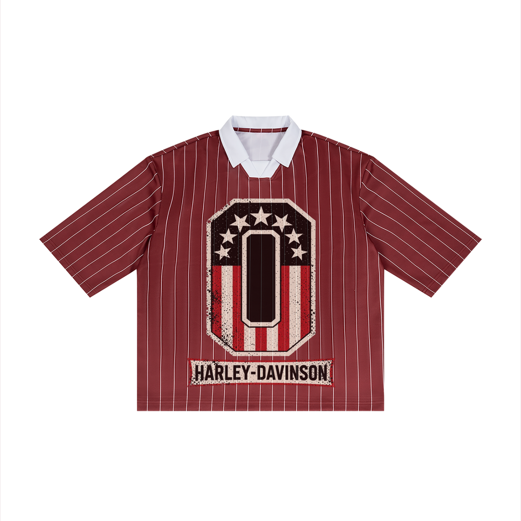 Unisex Pinstripe Collared Soccer Jersey